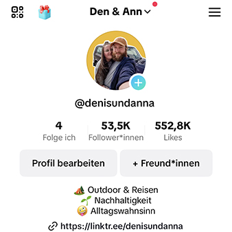 TikTok Kanal Denis und Anna Screenshot