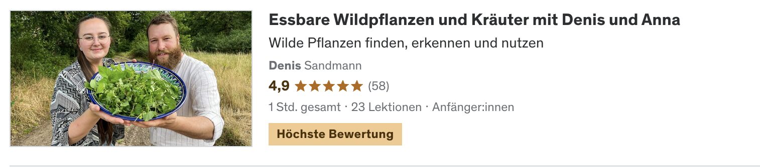 Essbare Wildpflanzen und Kräuter auf Udemy